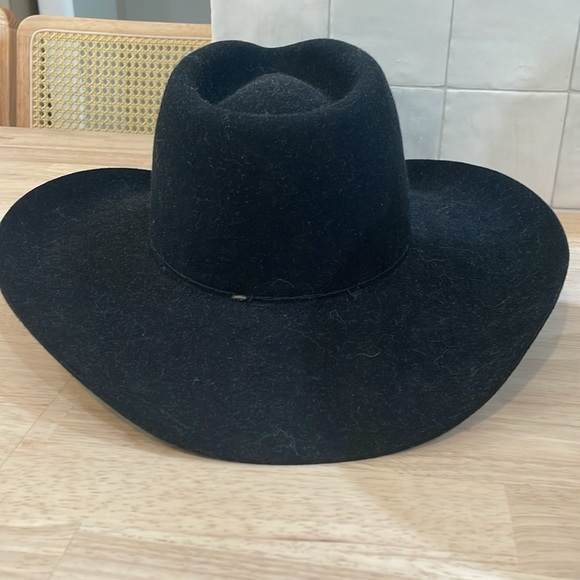 Stallion by Stetson Black Wool Cowboy Hat Unisex Size 7 - Picture 5 of 10